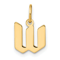 14ky Lowercase Letter W Initial Pendant-XNA1383Y/W