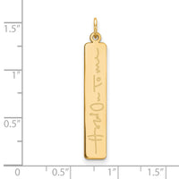 14k Yellow Gold Signature Bar Charm-XNA1463Y