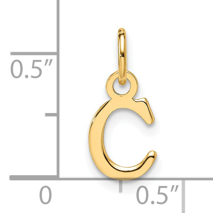 14ky Cutout Letter C Initial Pendant-XNA1466Y/C