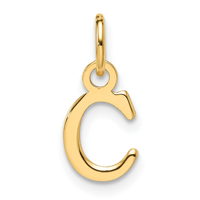 14ky Cutout Letter C Initial Pendant-XNA1466Y/C