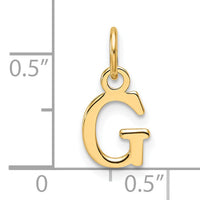 14ky Cutout Letter G Initial Pendant-XNA1466Y/G