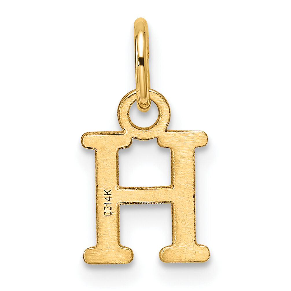 14ky Cutout Letter H Initial Pendant-XNA1466Y/H