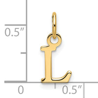 14ky Cutout Letter L Initial Pendant-XNA1466Y/L