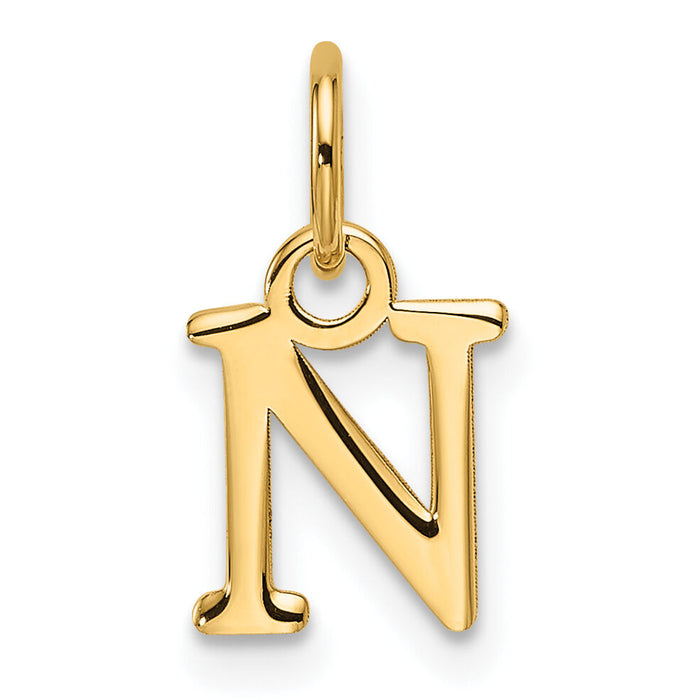 14ky Cutout Letter N Initial Pendant-XNA1466Y/N