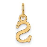 14ky Cutout Letter S Initial Pendant-XNA1466Y/S