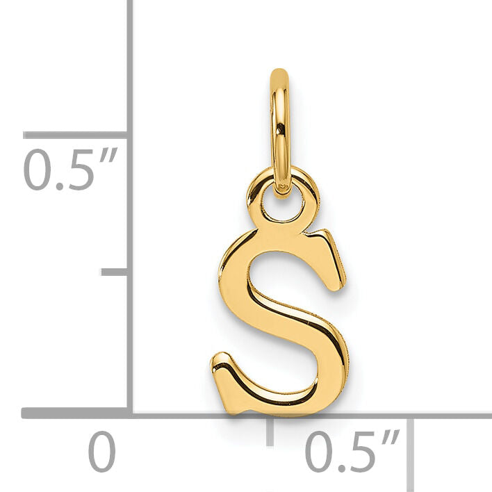 14ky Cutout Letter S Initial Pendant-XNA1466Y/S