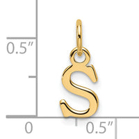 14ky Cutout Letter S Initial Pendant-XNA1466Y/S