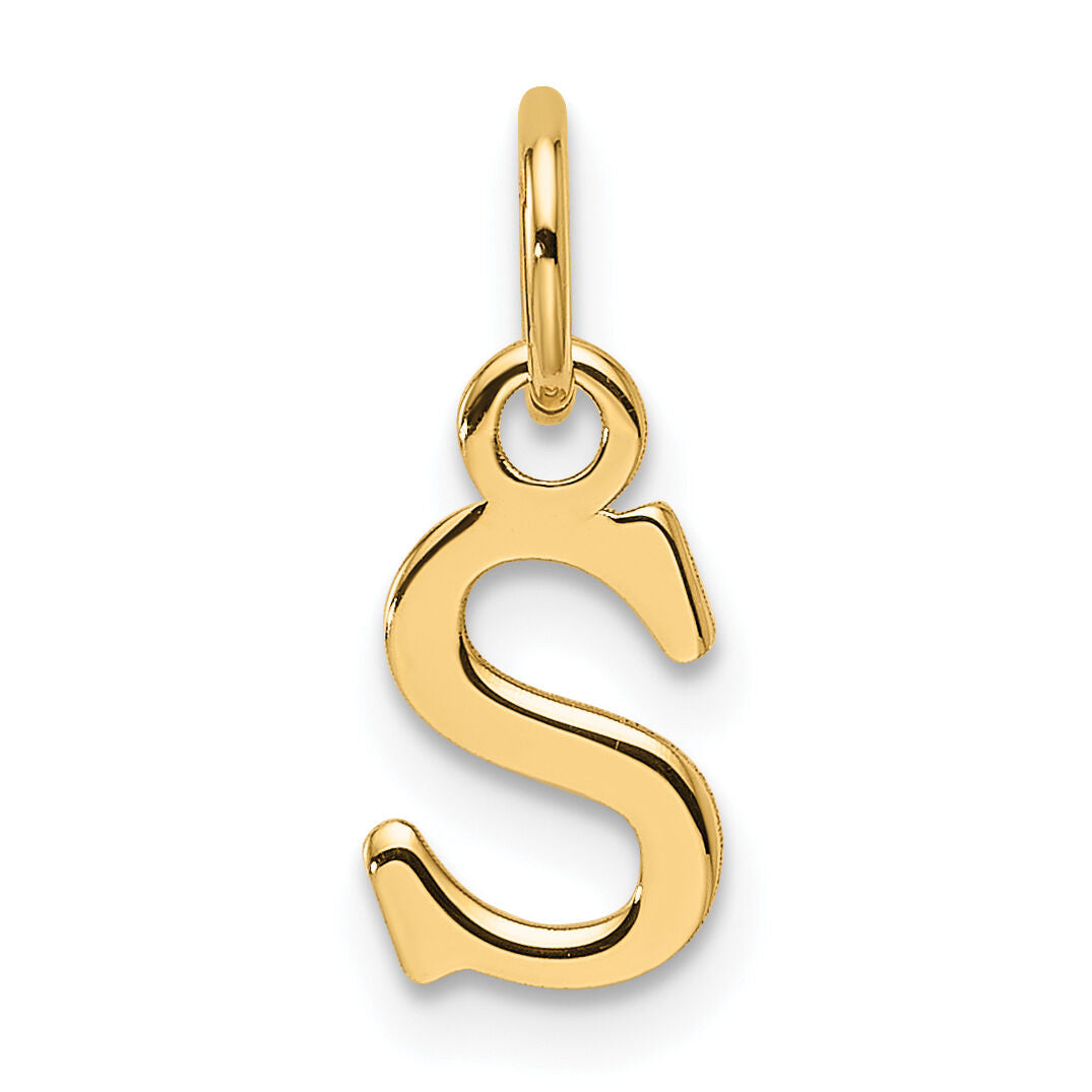 14ky Cutout Letter S Initial Pendant-XNA1466Y/S