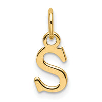 14ky Cutout Letter S Initial Pendant-XNA1466Y/S