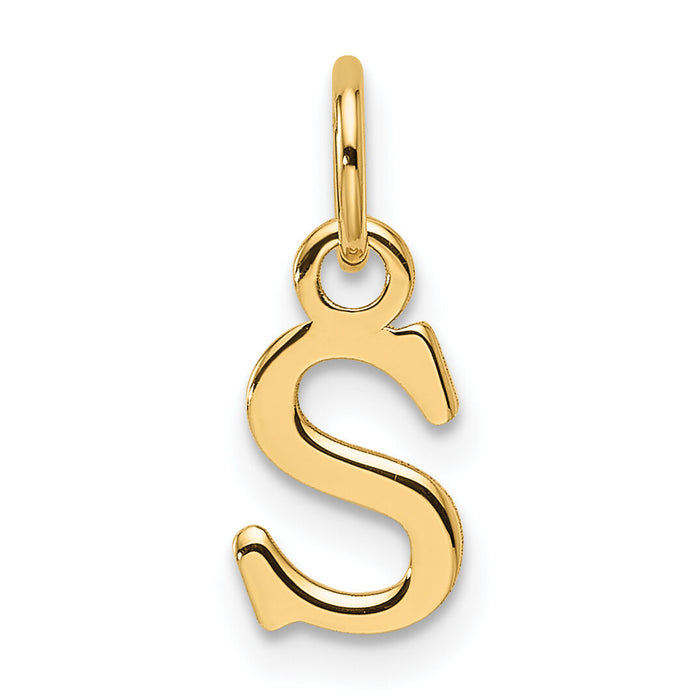 14ky Cutout Letter S Initial Pendant-XNA1466Y/S