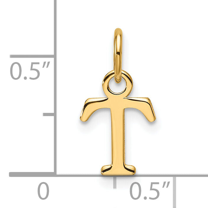 14ky Cutout Letter T Initial Pendant-XNA1466Y/T