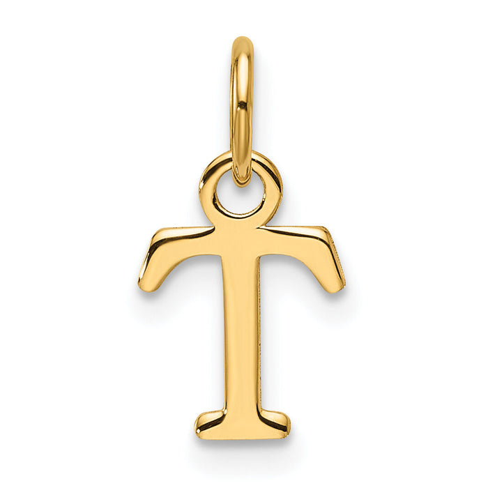 14ky Cutout Letter T Initial Pendant-XNA1466Y/T