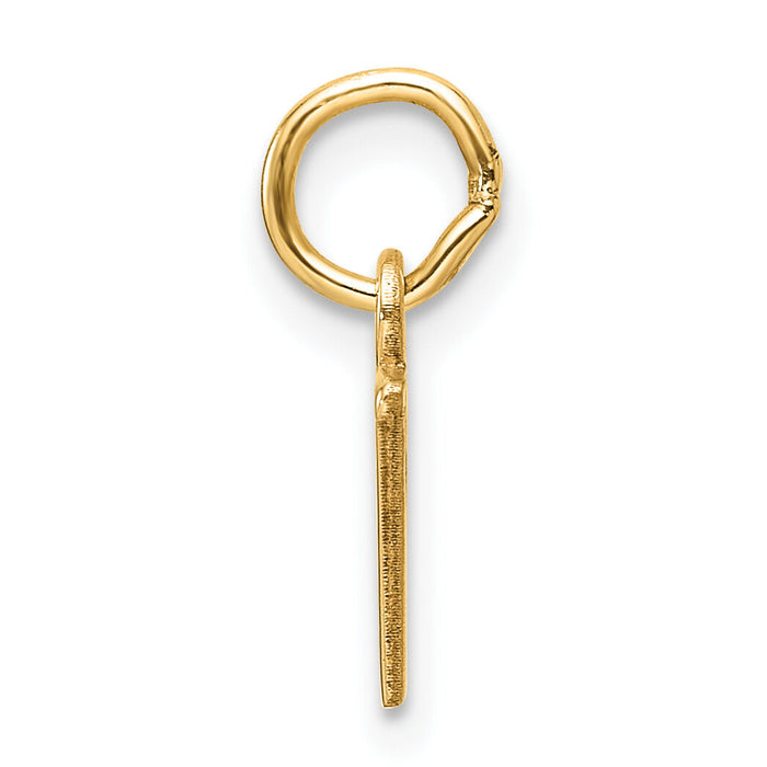 14ky Cutout Letter V Initial Pendant-XNA1466Y/V