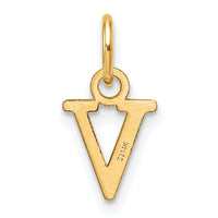 14ky Cutout Letter V Initial Pendant-XNA1466Y/V