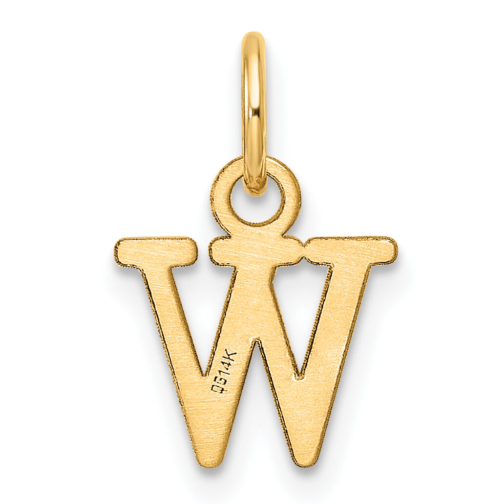 14ky Cutout Letter W Initial Pendant-XNA1466Y/W