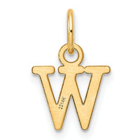 14ky Cutout Letter W Initial Pendant-XNA1466Y/W