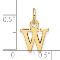 14ky Cutout Letter W Initial Pendant-XNA1466Y/W