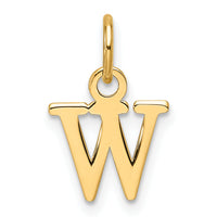 14ky Cutout Letter W Initial Pendant-XNA1466Y/W