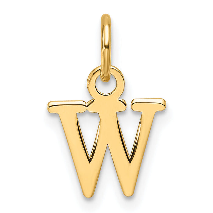 14ky Cutout Letter W Initial Pendant-XNA1466Y/W