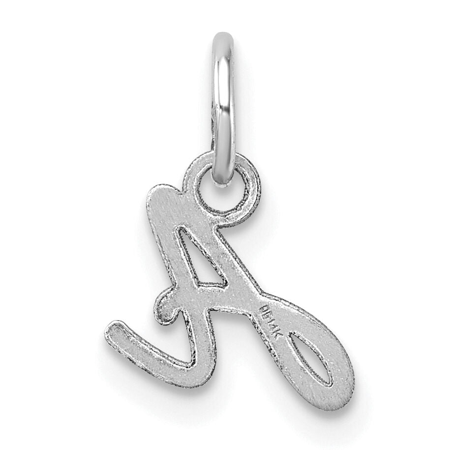 14K White Gold Uppercase Letter A Initial Charm-XNA1467W/A