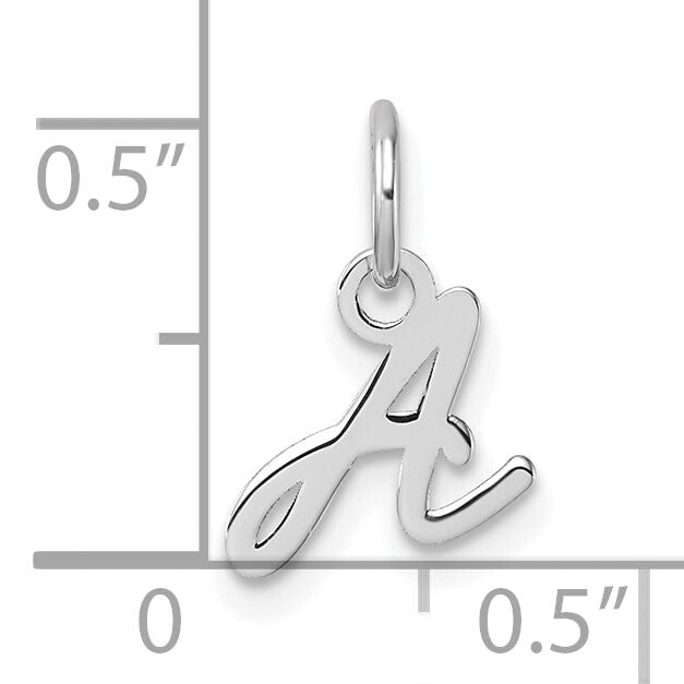 14K White Gold Uppercase Letter A Initial Charm-XNA1467W/A