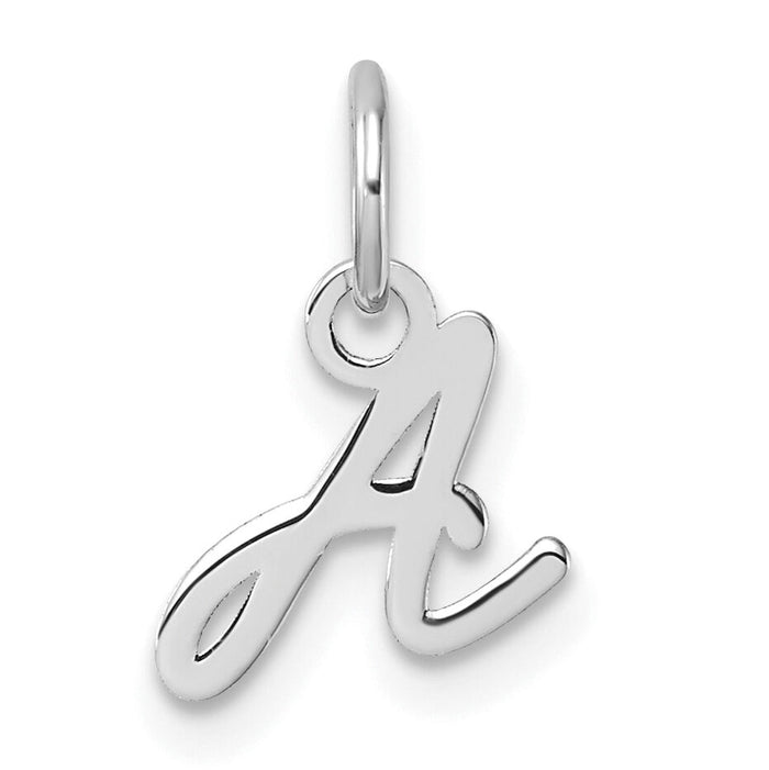 14K White Gold Uppercase Letter A Initial Charm-XNA1467W/A