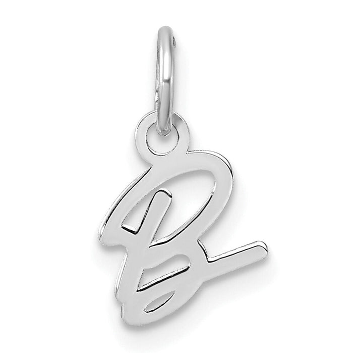 14K White Gold Uppercase Letter B Initial Charm-XNA1467W/B