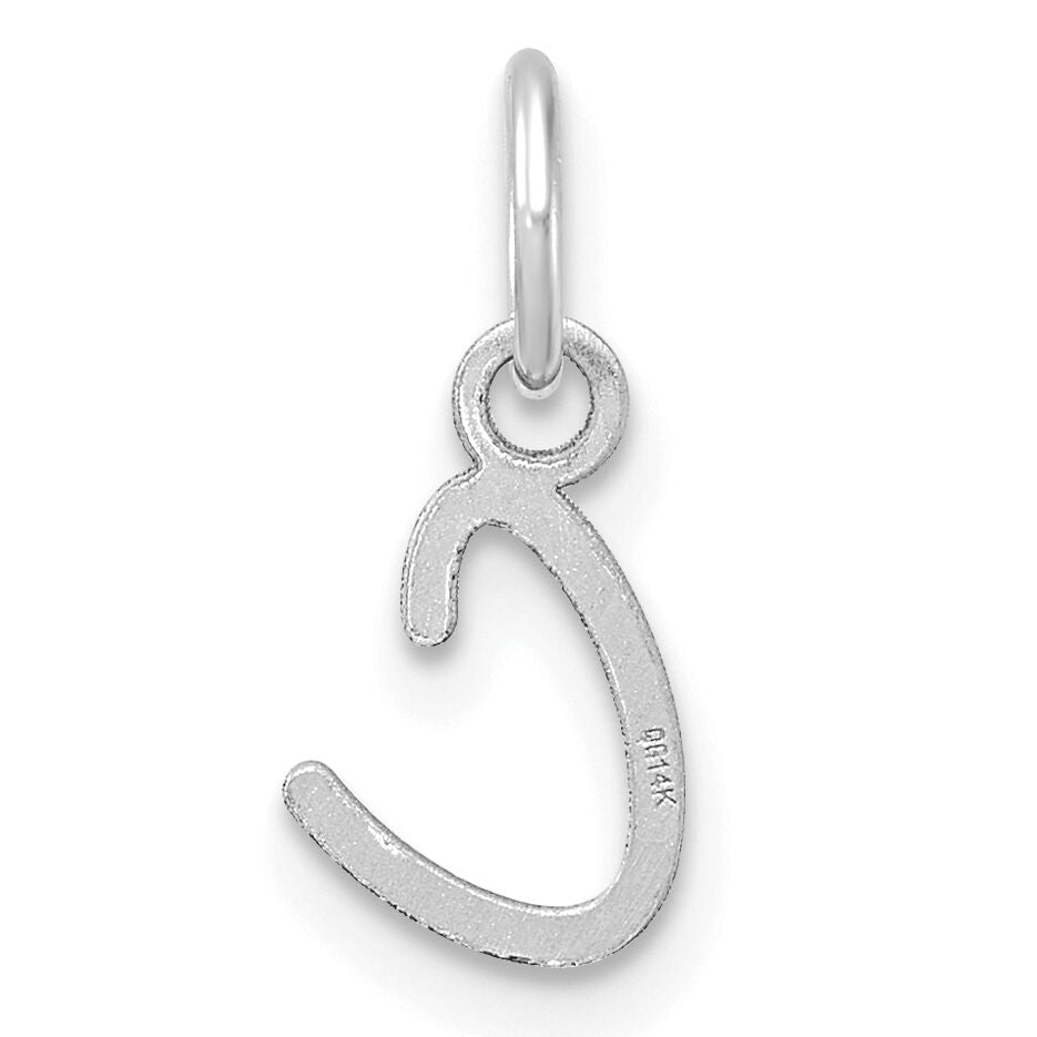 14K White Gold Uppercase Letter C Initial Charm-XNA1467W/C