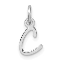 14K White Gold Uppercase Letter C Initial Charm-XNA1467W/C