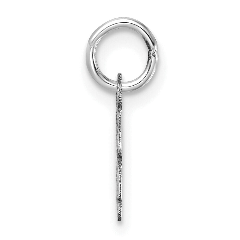 14K White Gold Uppercase Letter D Initial Charm-XNA1467W/D