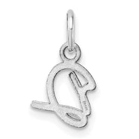 14K White Gold Uppercase Letter D Initial Charm-XNA1467W/D