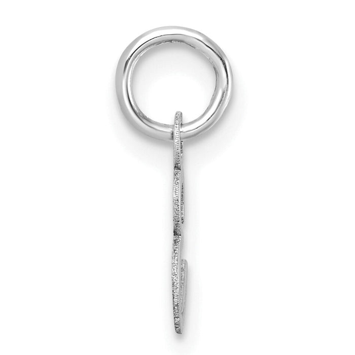 14K White Gold Uppercase Letter E Initial Charm-XNA1467W/E
