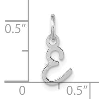 14K White Gold Uppercase Letter E Initial Charm-XNA1467W/E