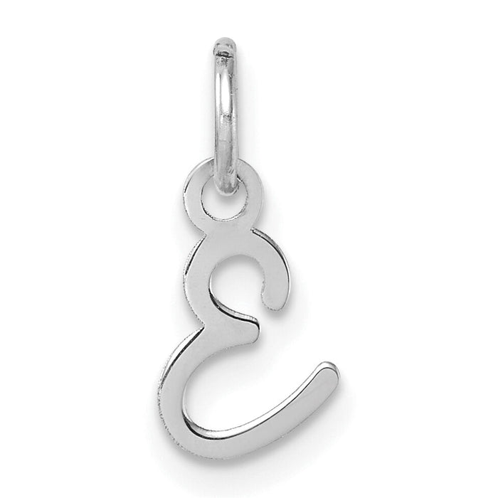 14K White Gold Uppercase Letter E Initial Charm-XNA1467W/E