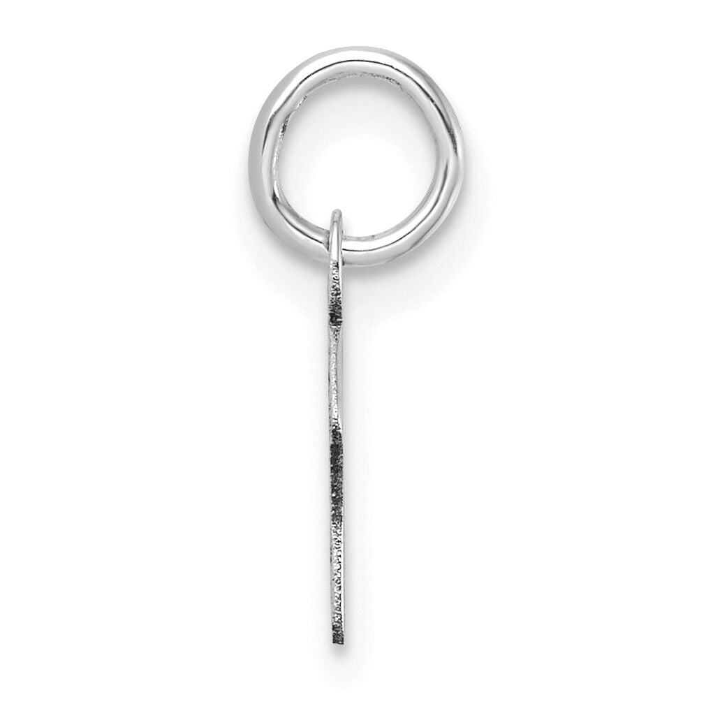 14K White Gold Uppercase Letter F Initial Charm-XNA1467W/F