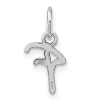 14K White Gold Uppercase Letter F Initial Charm-XNA1467W/F