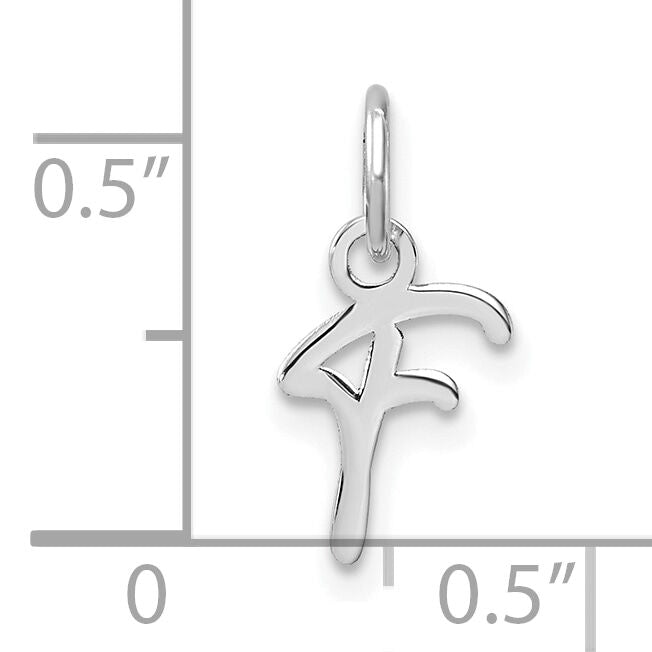 14K White Gold Uppercase Letter F Initial Charm-XNA1467W/F