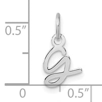 14K White Gold Uppercase Letter G Initial Charm-XNA1467W/G