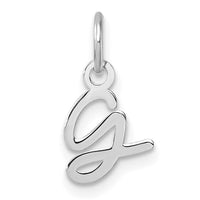 14K White Gold Uppercase Letter G Initial Charm-XNA1467W/G