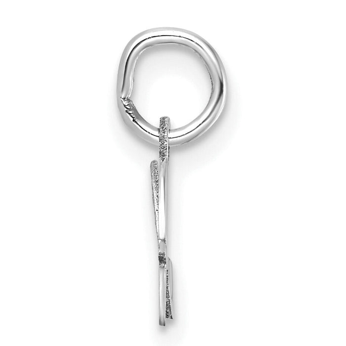 14K White Gold Uppercase Letter H Initial Charm-XNA1467W/H
