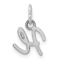 14K White Gold Uppercase Letter H Initial Charm-XNA1467W/H