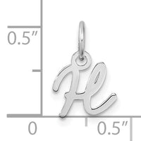 14K White Gold Uppercase Letter H Initial Charm-XNA1467W/H