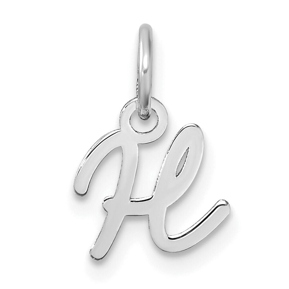 14K White Gold Uppercase Letter H Initial Charm-XNA1467W/H