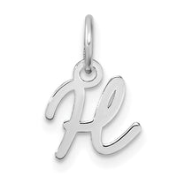 14K White Gold Uppercase Letter H Initial Charm-XNA1467W/H