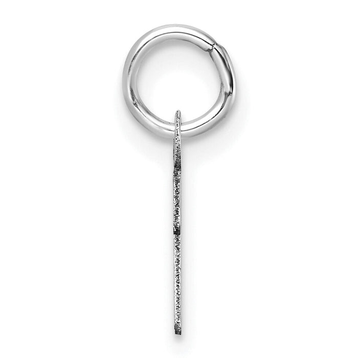 14K White Gold Uppercase Letter I Initial Charm-XNA1467W/I