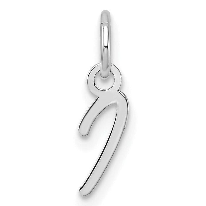 14K White Gold Uppercase Letter I Initial Charm-XNA1467W/I
