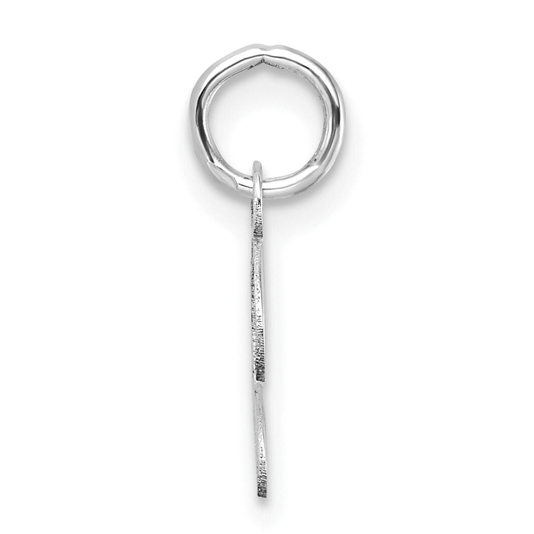 14K White Gold Uppercase Letter J Initial Charm-XNA1467W/J