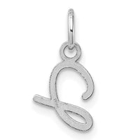 14K White Gold Uppercase Letter J Initial Charm-XNA1467W/J