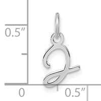 14K White Gold Uppercase Letter J Initial Charm-XNA1467W/J