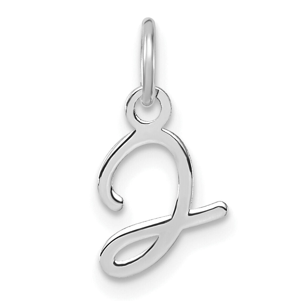 14K White Gold Uppercase Letter J Initial Charm-XNA1467W/J